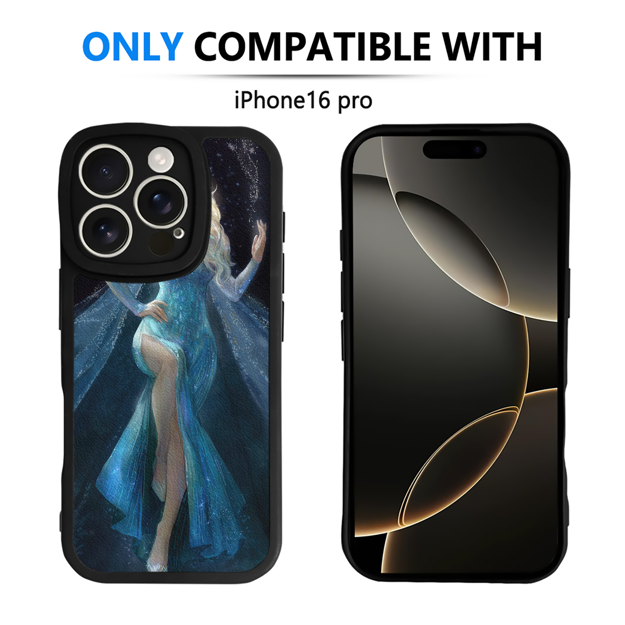 （画像用） アナと雪の女王 アンナ エルサ Frozen Anna Elsa 【iPhone 16シリーズ対応】シリコンスマホケース（レザー調） 材質：シリコン